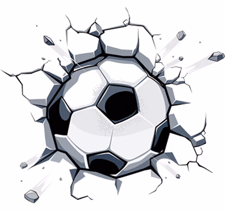 Fototapeter vit 3d barnfotboll - Tenstickers