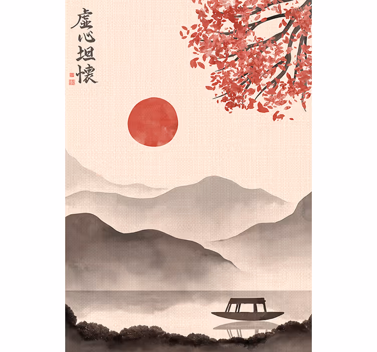Fototapeter beige japandi - Tenstickers