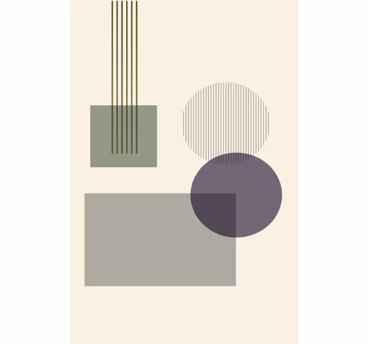 Fototapeter beige mjuka geometriska former - Tenstickers