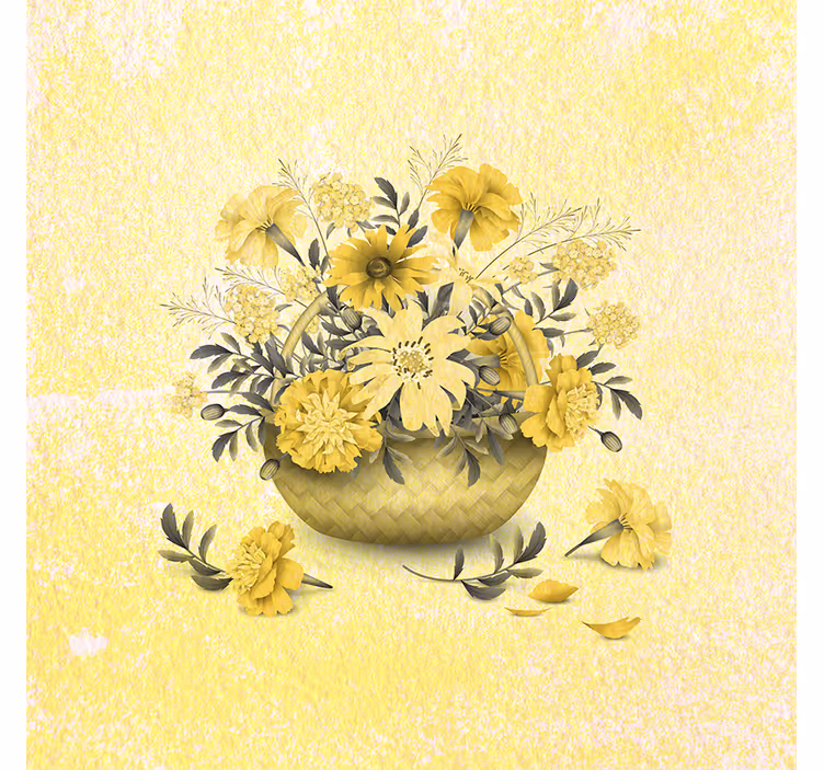 Fototapeter gul gula fina blommor - Tenstickers