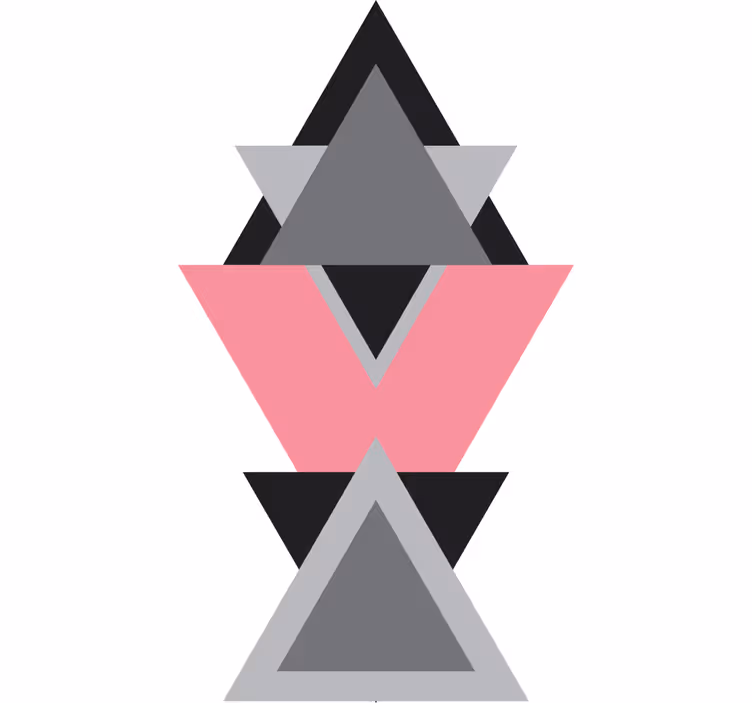 Fototapeter vit trianglar abstrakt konst - Tenstickers