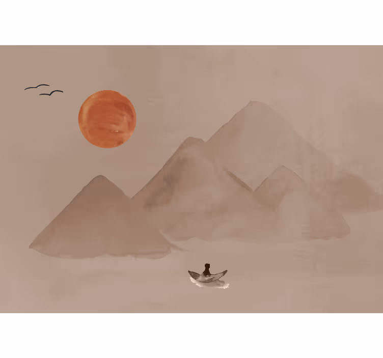 Fototapet terrakotta japansk atmosfär - Tenstickers