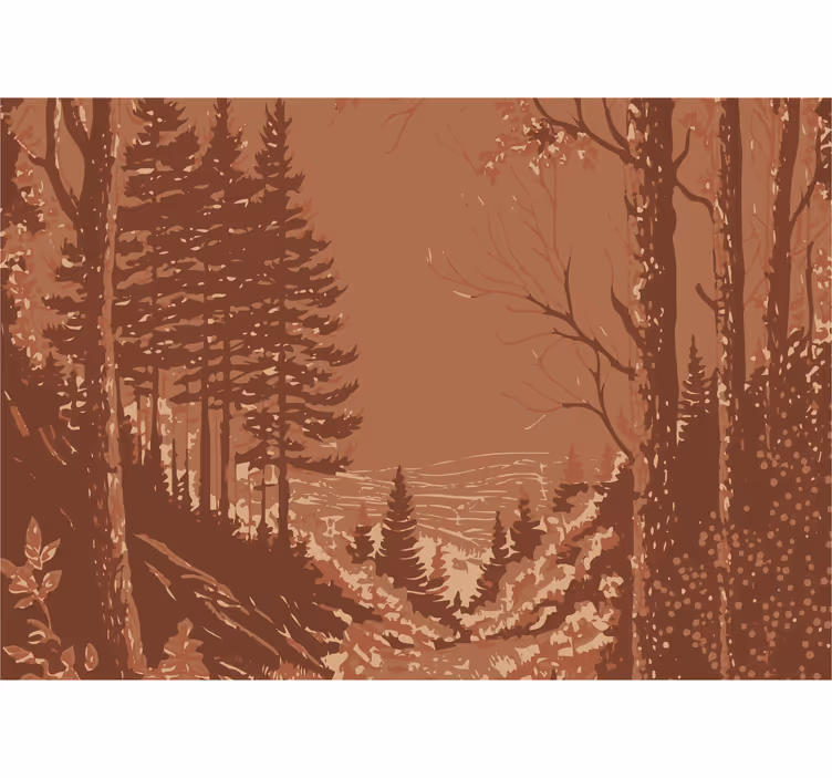 Fototapet terrakotta natur abstrakt design - Tenstickers