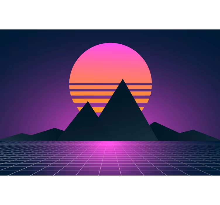 Fototapeter lila vintage och retro sol - Tenstickers