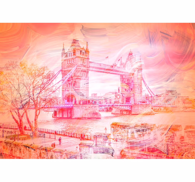 Akvarell tower bridge london fototapet - Tenstickers