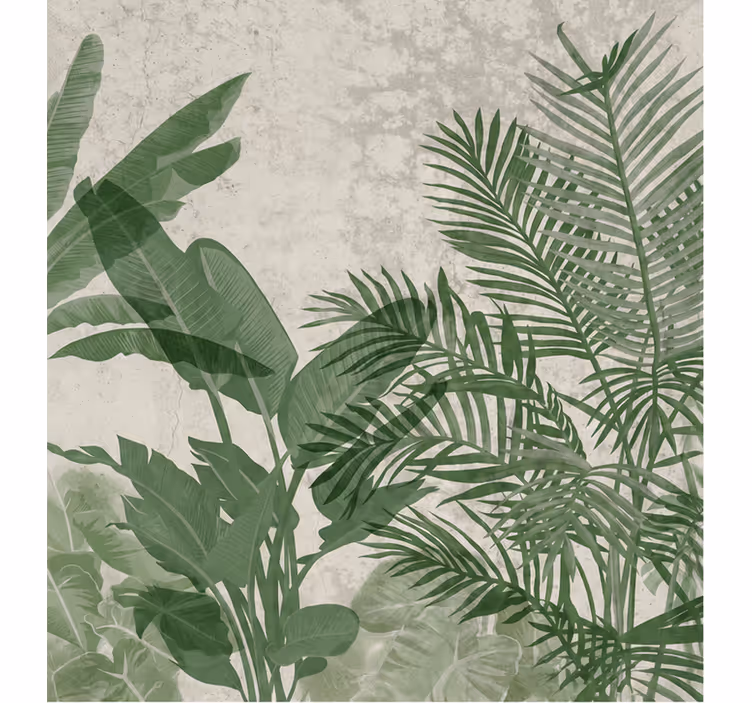 Fototapeter natur minimalistiska djungelblad - Tenstickers