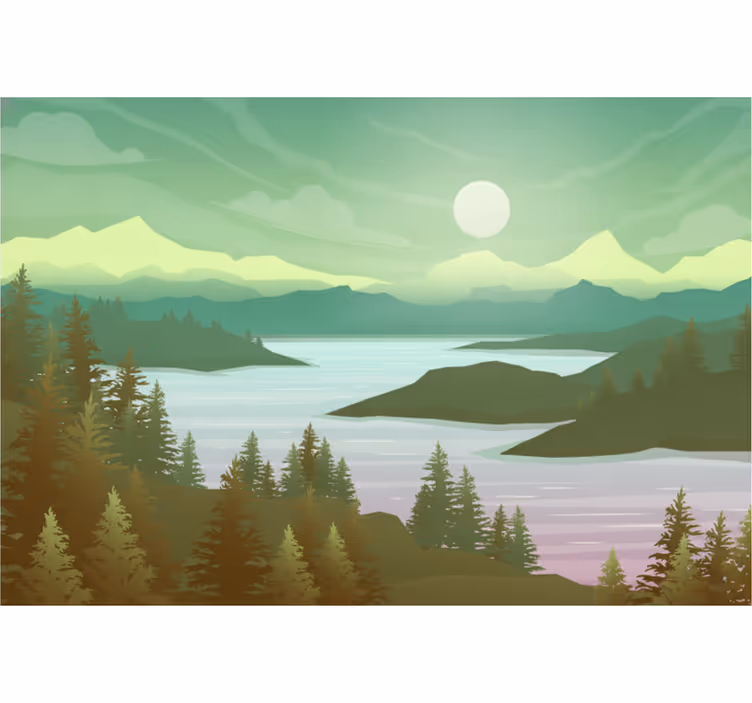 Fototapeter biljetter flod och natur - Tenstickers