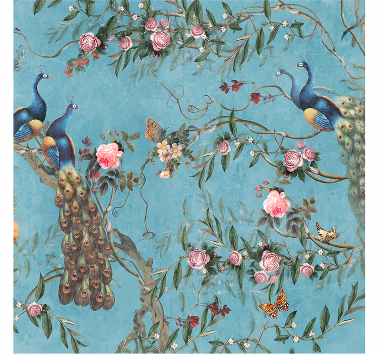 Fototapeter natur påfågel djungel - Tenstickers