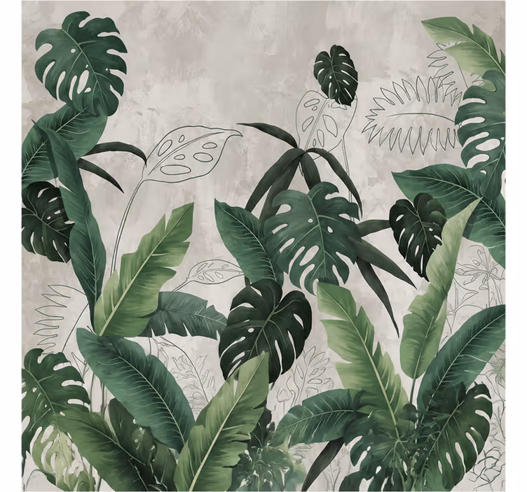 Fototapeter natur monstera blad - Tenstickers