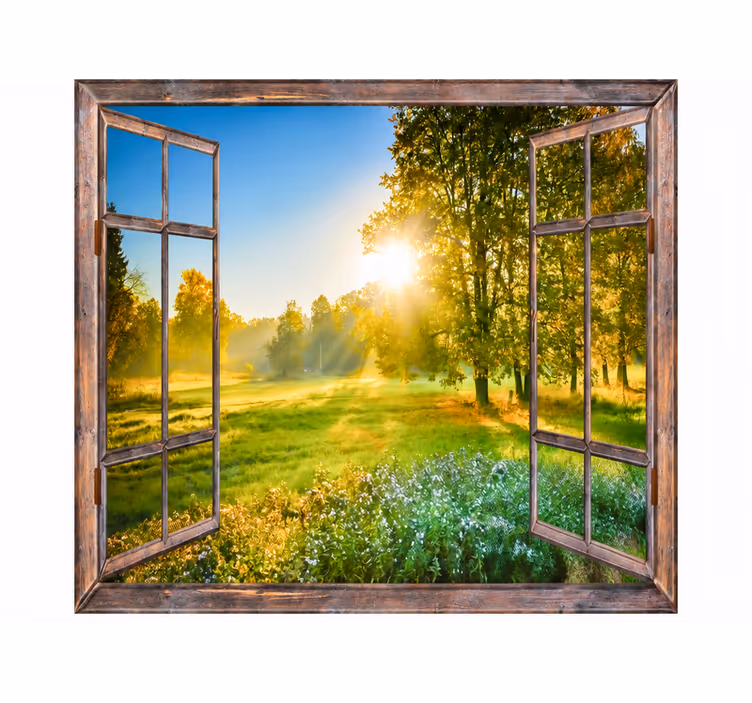 Fototapeter natur fönster - Tenstickers