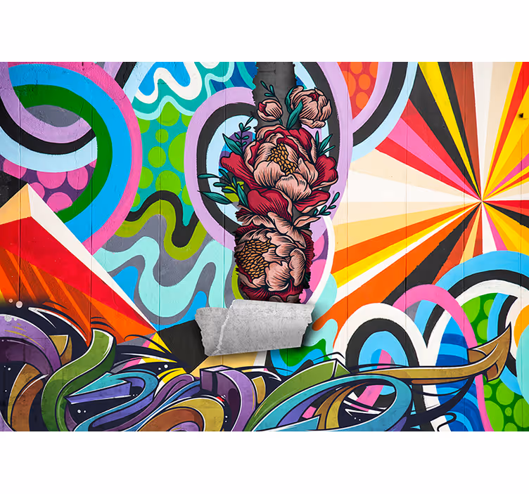 Graffiti urban konst fototapet - Tenstickers