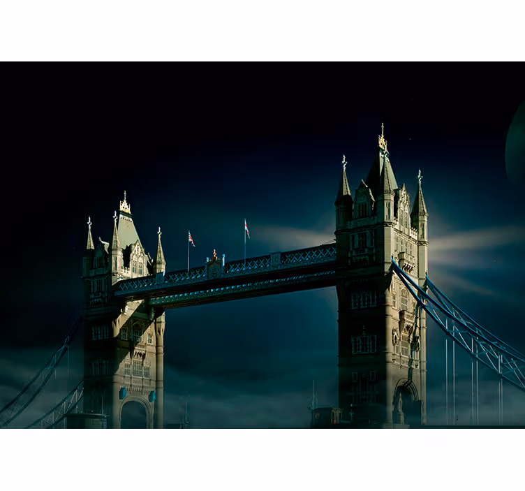 London bridge by night london fototapet - Tenstickers
