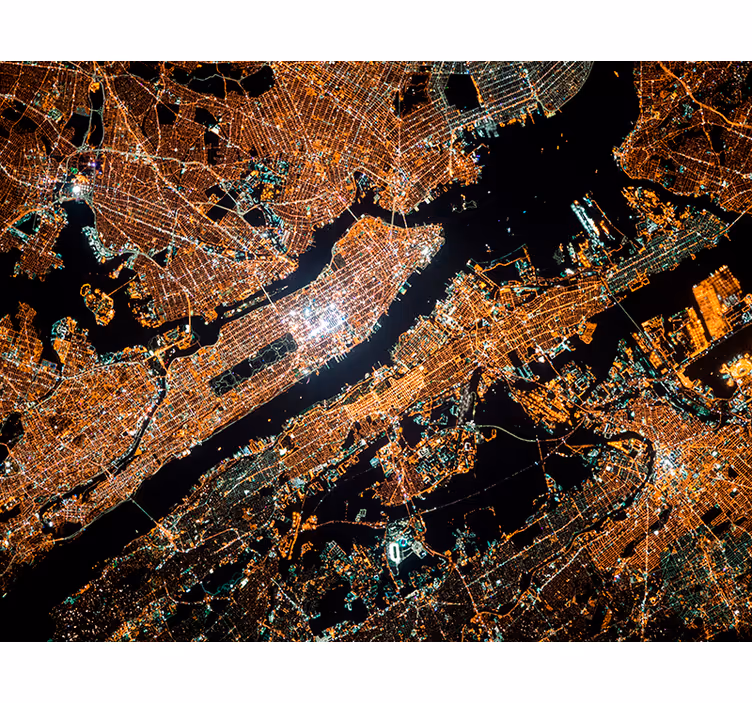 Manhattan ovanför new york fototapet - Tenstickers