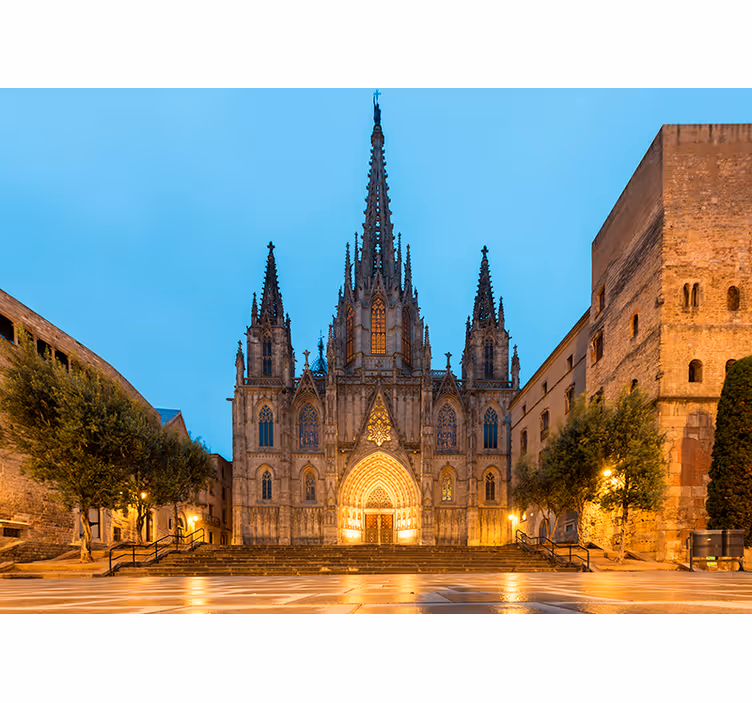 Barcelona katedral stadsvägg - Tenstickers