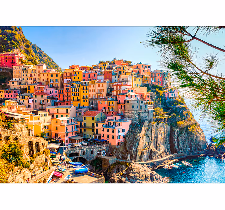 Italiensk kustfototapet för dig - Tenstickers