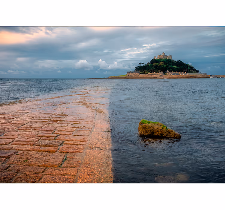 St micheals montera cornwall landskap fototapet - Tenstickers