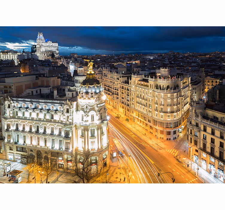 Madrid gran vía fototapet - Tenstickers