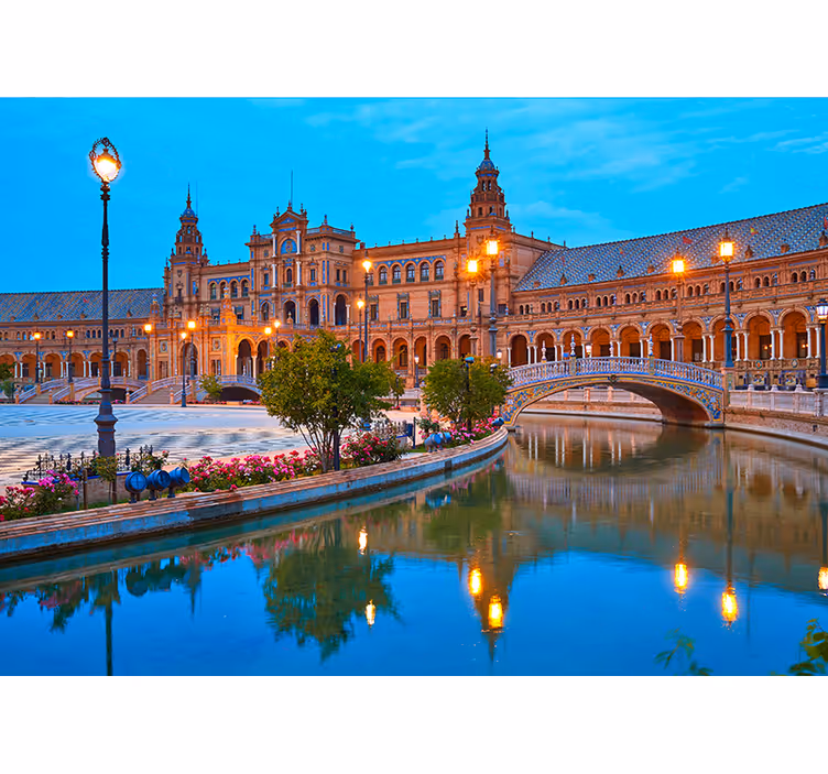 Sevilla på kvällen fototapet - Tenstickers