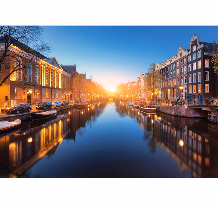 Stadsfototapet amsterdam - Tenstickers