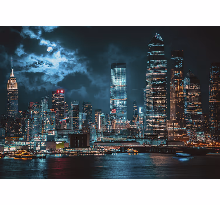 Molnig natt på ny fototapet - Tenstickers