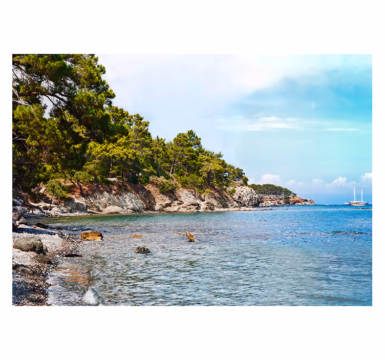Antalya strandfototapet - Tenstickers