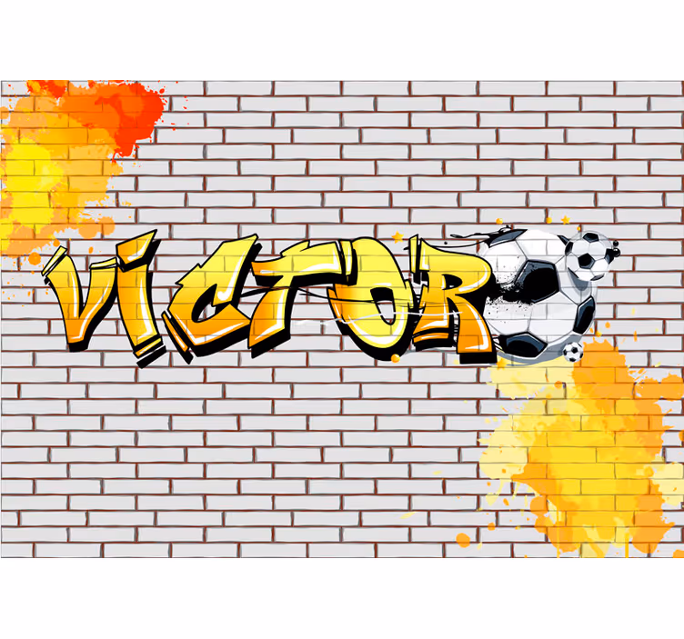 Fotboll graffiti personliga väggmålningar - Tenstickers