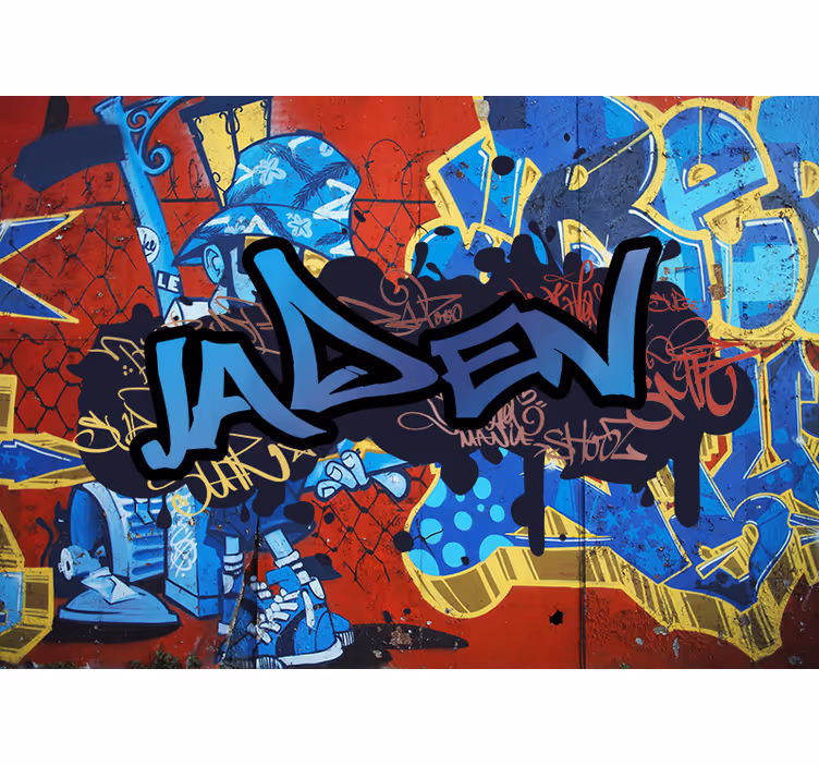 Graffiti anpassade namn anpassade fototapeter - Tenstickers