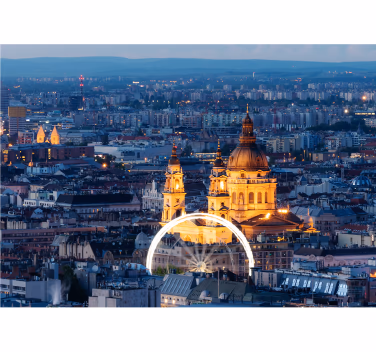 Fototapeter städer och länder historiska budapest natt景 - Tenstickers