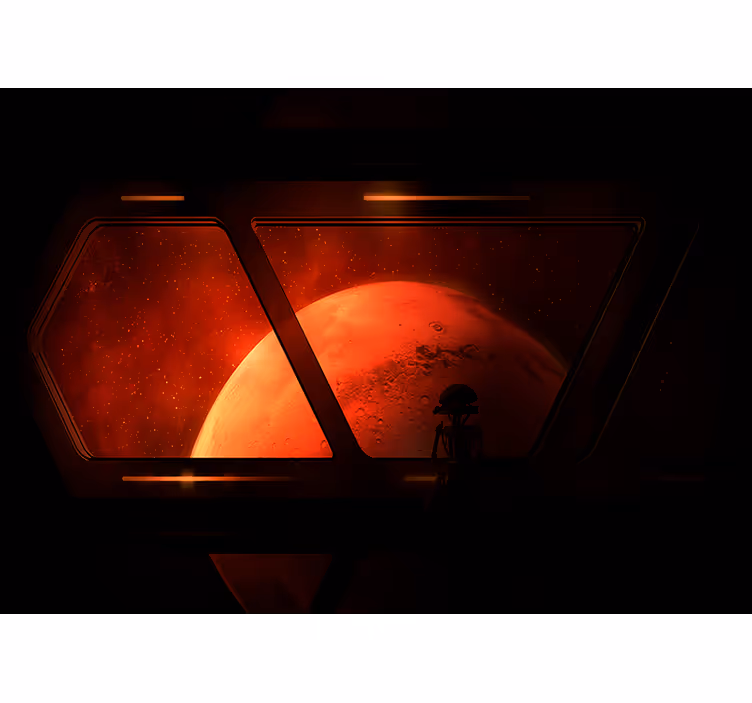 Vy från mars utrymme fototapeta - Tenstickers
