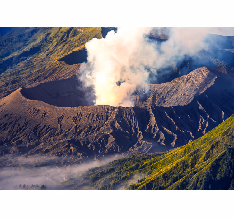 Vulkanutbrott berg fototapet - Tenstickers