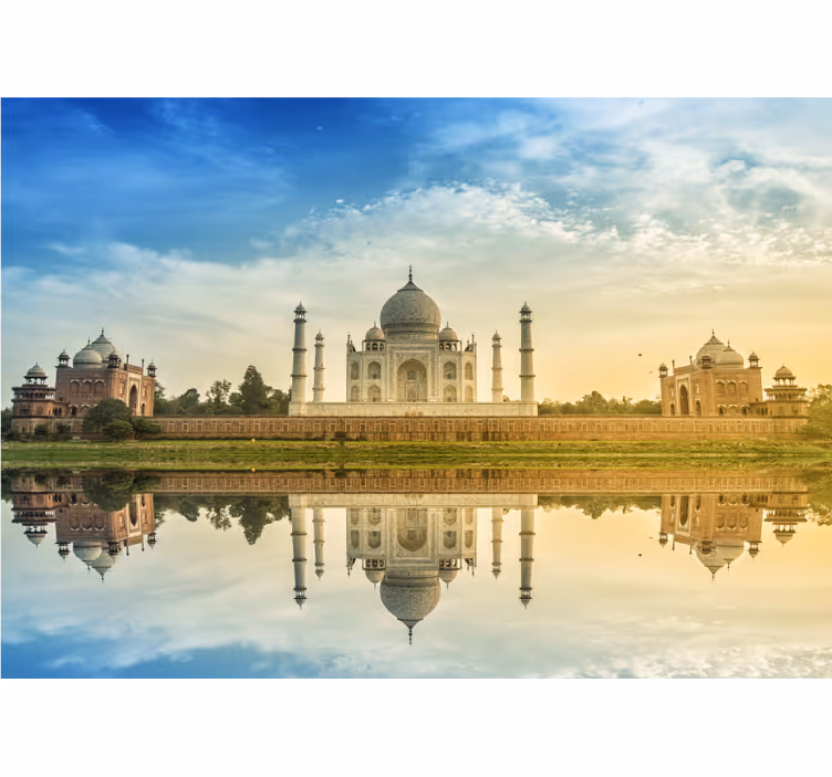 Fototapeter städer och länder taj mahal spegelbild - Tenstickers
