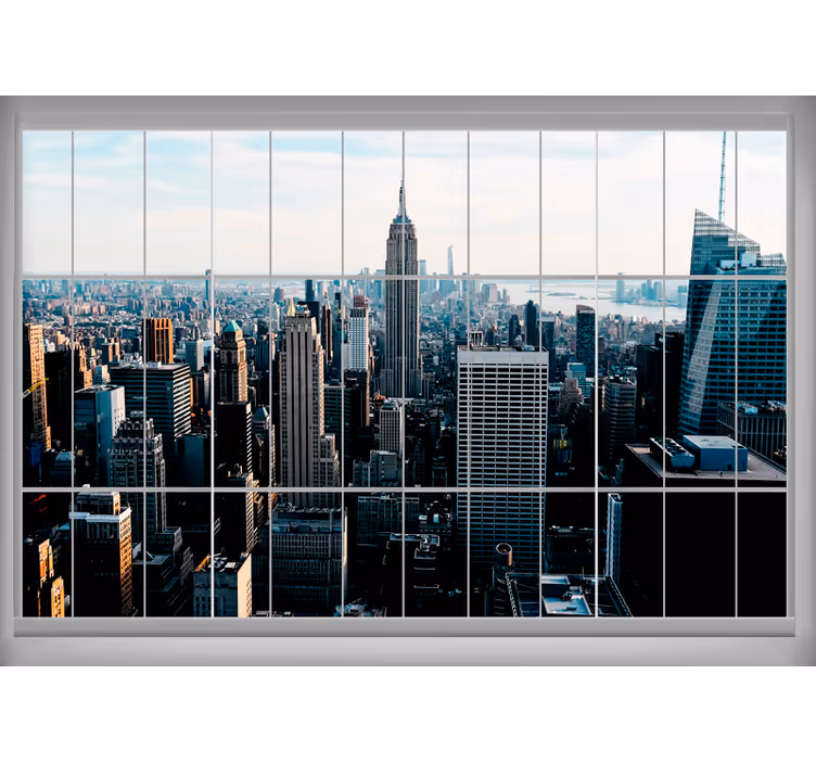 Fönster på new york new york fototapet - Tenstickers