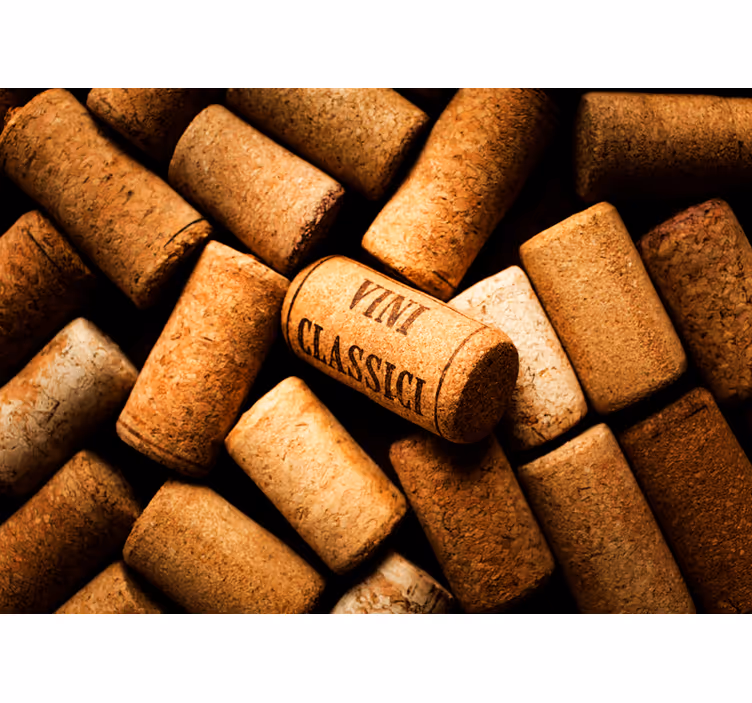 Klassisk vin korkar vintage fototapeta - Tenstickers