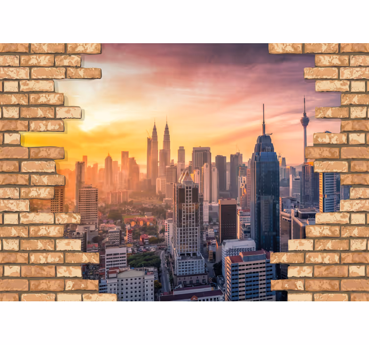Fototapeter städer och länder kuala lumpur skyline - Tenstickers