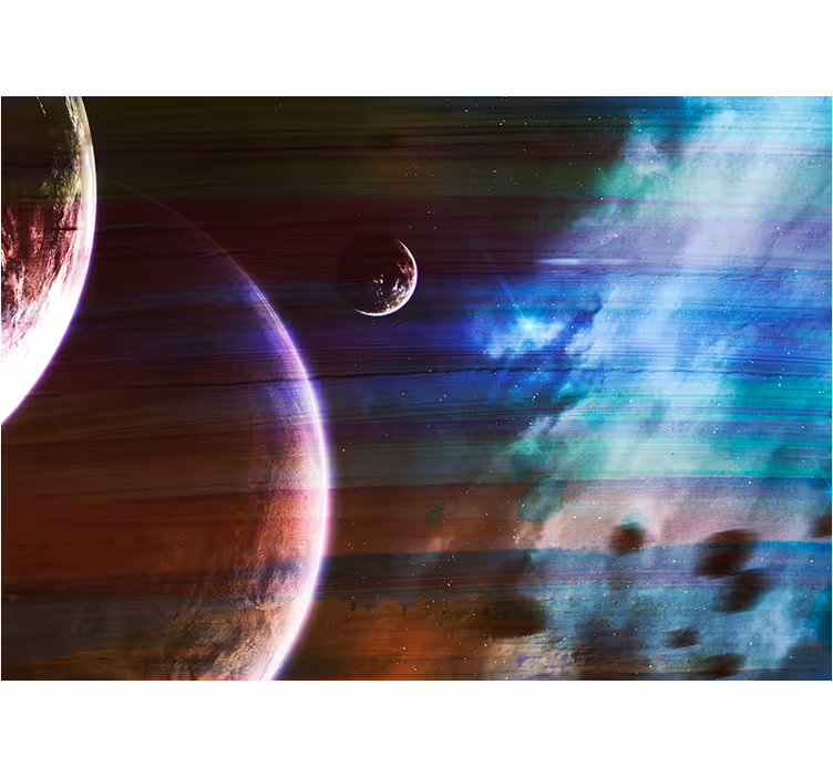Kosmisk planetarisk scen Fototapeter Rymden - Tenstickers