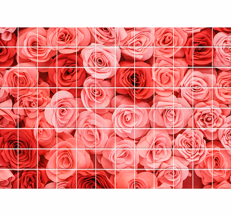 Rosbukettdisplay Fototapeter Blommor - Tenstickers