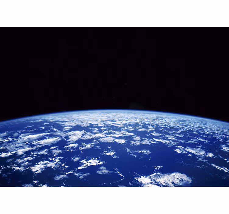 Planeten sedd från omloppsbana Fototapeter Rymden - Tenstickers