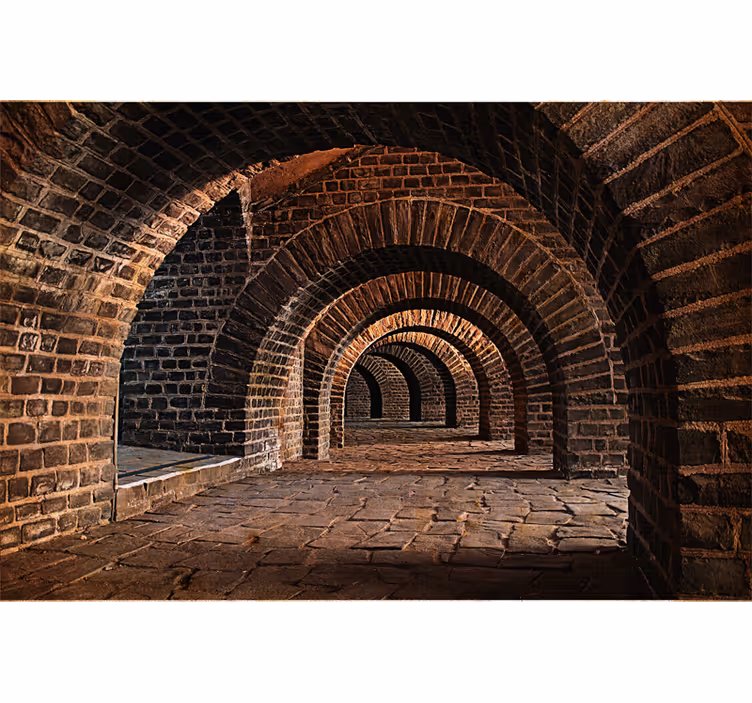 Polerad tunnel 3d fototapeta - Tenstickers