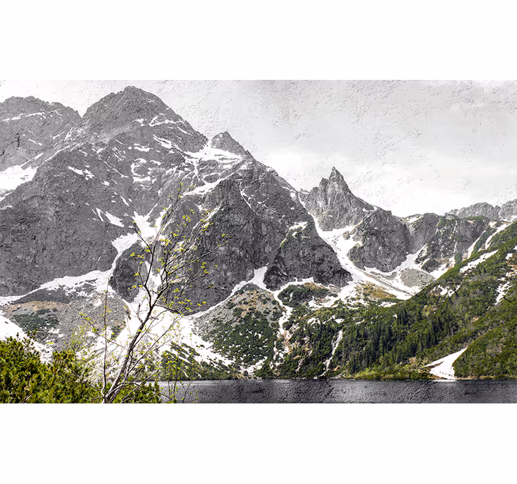 Majestätisk bergsscen Fototapeter Landskap - Tenstickers