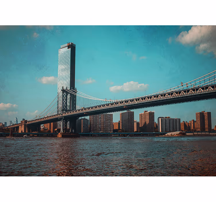 Brooklynbron perspektiv Fototapeter New York - Tenstickers