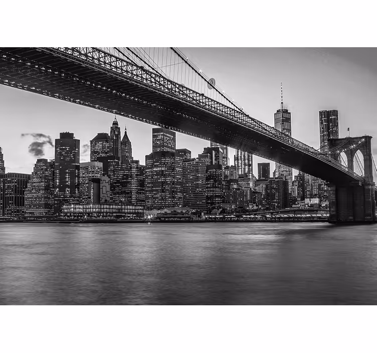 Fototapeter new york brooklyn bridge stadsmiljö - Tenstickers