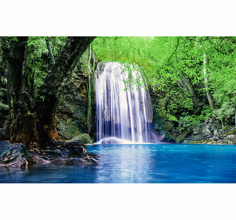 Lugnt vattenfallslandskap Fototapeter Natur - Tenstickers
