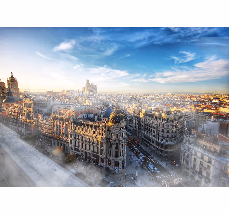 Fototapeter madrid stadsvy madrid - Tenstickers