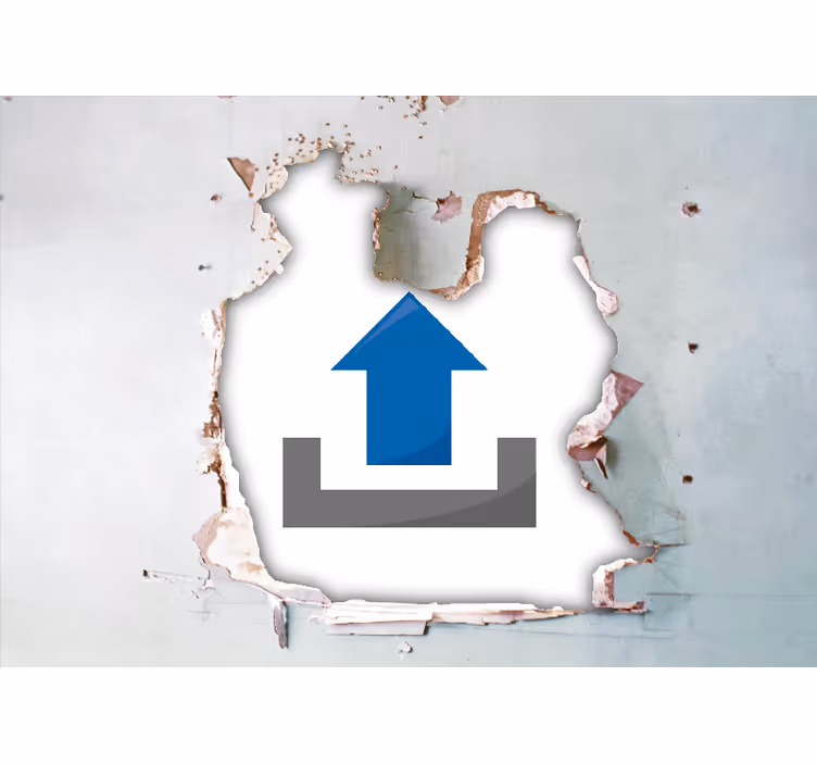 Trasig vägg trompe l'oeil effekt fototapeta - Tenstickers