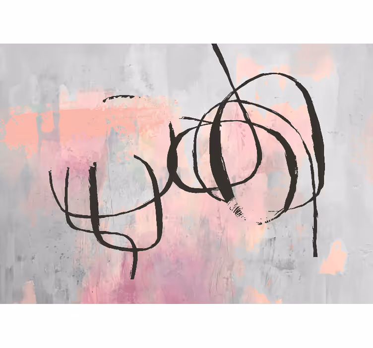 Abstrakt konst rosa fototapeter - Tenstickers
