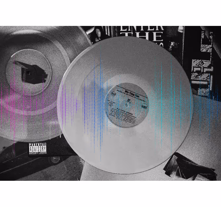 Vinylljudvågor Fototapeter Musik - Tenstickers