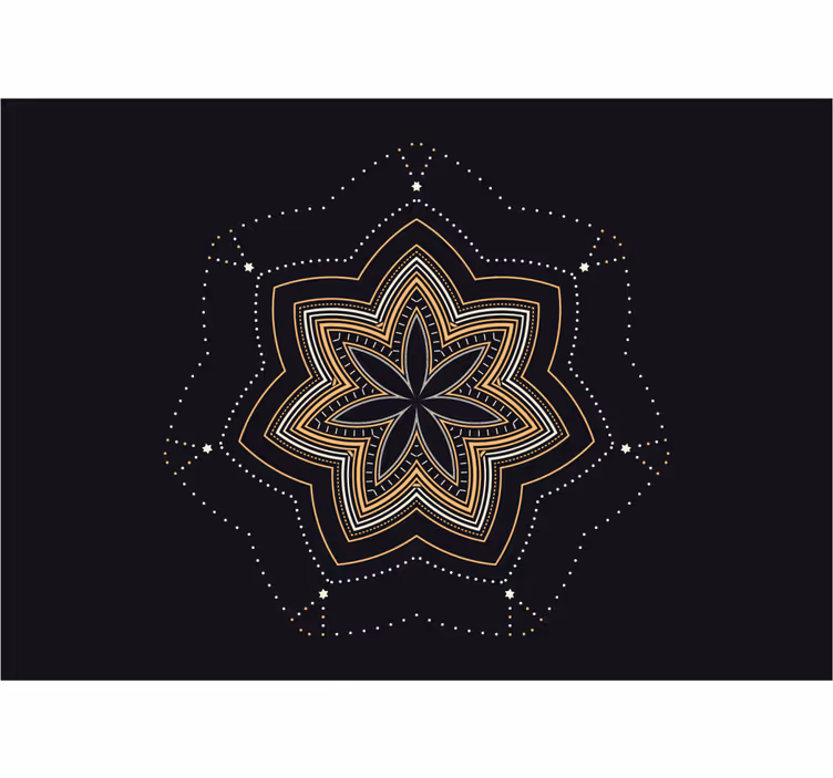 Modern blomma mandala fototapeta - Tenstickers