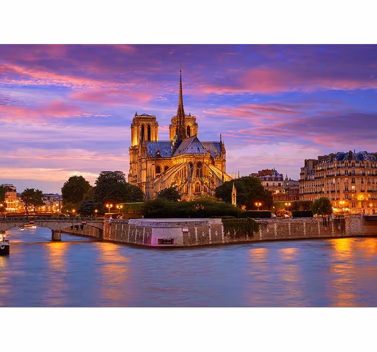 Fototapeter paris notre dame-basilikan - Tenstickers