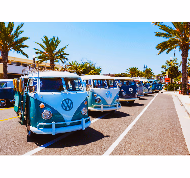 Fototapeter fordon klassiska volkswagen bilar - Tenstickers