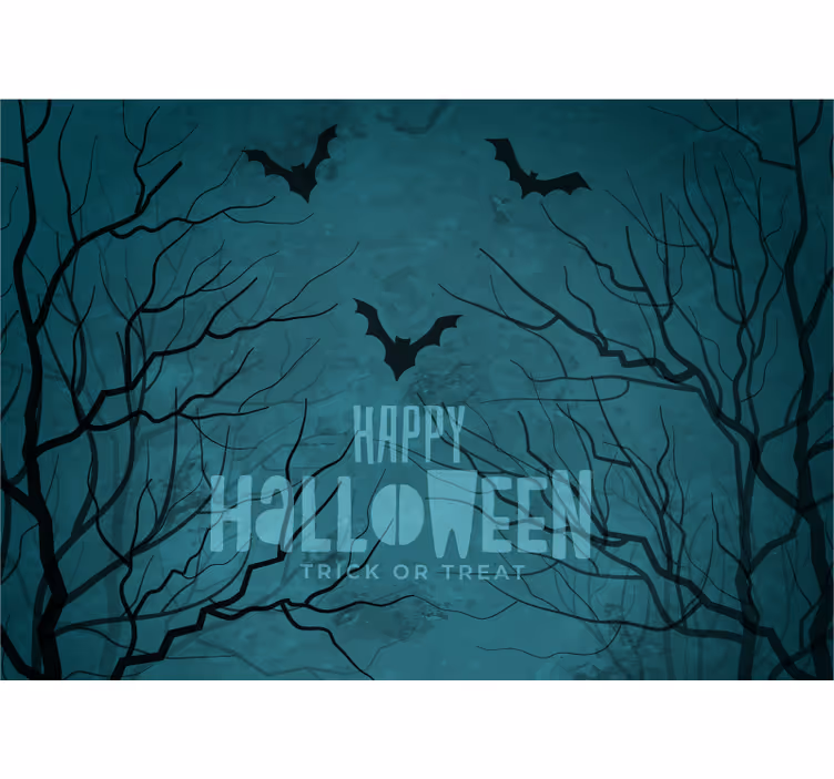 Läskiga nattfladdermöss Fototapeter Halloween - Tenstickers